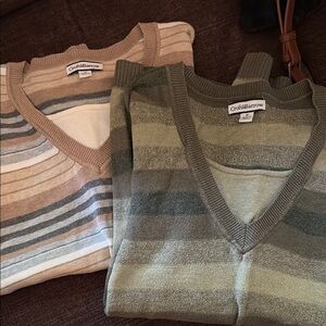 Set of 2 Women’s Croft & Barrow Striped Sweaters